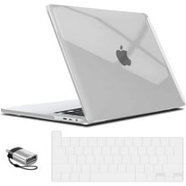 IBENZER Compatible with 2024 2023 MacBook Pro 13 Inch Case 2022-2016 M2/M1 A2338 A2289 A2251 A2159 A1989 A1706 A1708, HardShell Case&Keyboard Cover&Type C for Mac Pro 13, Crystal Clear, W-T13-CYCL 1TC