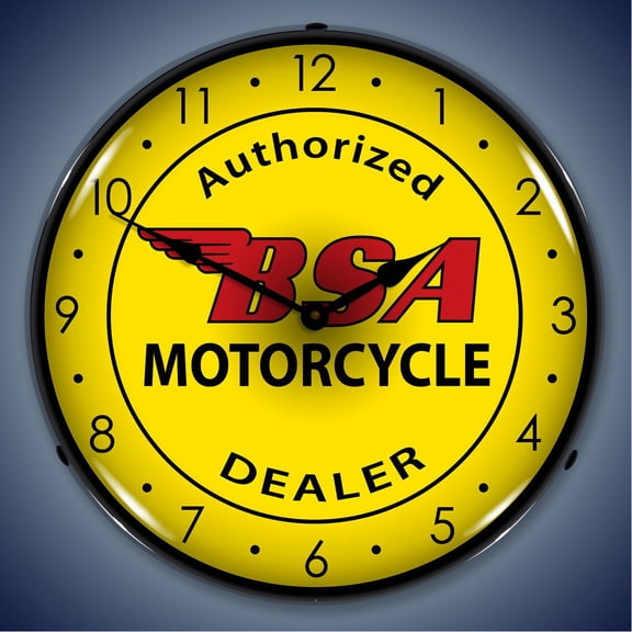 BSA Motorcycle Wall Clock, Lighted