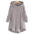 thumbnail image 2 of Lindreshi Hoodies for Women Sweatshirts Fashion Winter Women's Round-Neck Pullover Tops Long Sleeve Hooded Blouse, 2 of 5