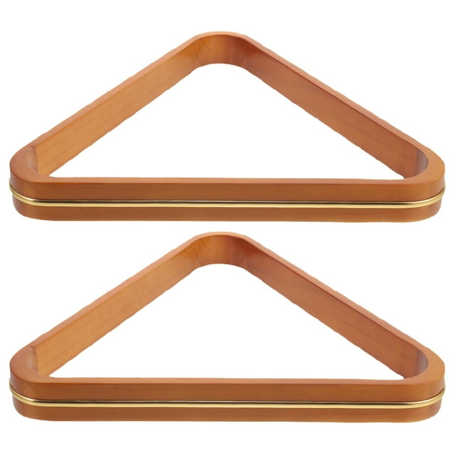 KAKOWELY Support de Fixation pour snooker 2 Pcs Ensemble de Billes de Piscine Support de Rangement Triangulaire Cadre de Bille en Bois pour Balles de Piscine