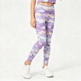 thumbnail image 2 of Gibobby Girls High Waist Yoga Pants Athletic Leggings Kids Toddler Girls 2T 3T 4T 5T 6T Dance Running Yoga Pants Stretchy Workout Active Tights Girls Athletic Pants,Purple,Size 3-4T, 2 of 6