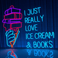thumbnail image 3 of C-craft Transform Your Living Room with a Neon Ice Cream & Books Sign A Must Have Wall Decor, 3 of 4