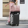 thumbnail image 2 of Foldable Rolling Travel Bag Expandable Duffel With 360° Wheels Trolley Sleeve Luggage Bag Waterproof Carry On Overnight Tote For Home Storage Gym Moving Camping, 2 of 10