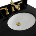thumbnail image 2 of 61 in. Double Wooden Vanity Dark Gray Black Galaxy Granite Oval Sink, 2 of 13