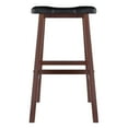 thumbnail image 4 of Winsome Mona Cushion Saddle Seat Bar Stool, Black & Walnut - 94069, 4 of 6