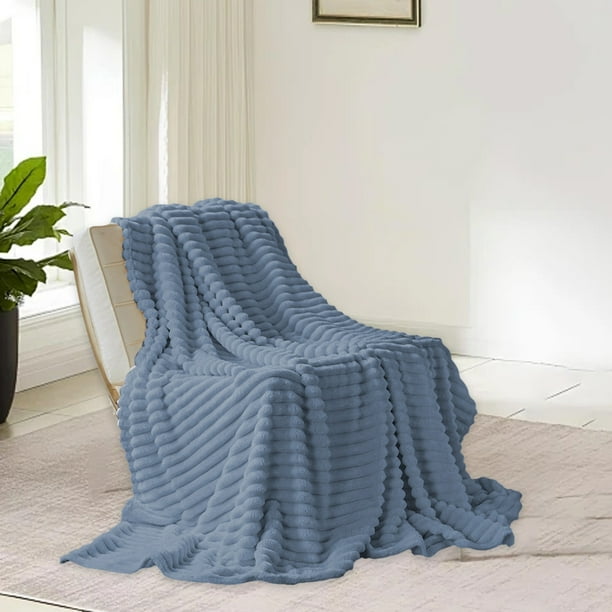 Manta Raschel de doble capa, suave y gruesa, tamaño Queen 90x90, felpa y transpirable, no suelta pelusa para mayor calidez durante todo el año, máxima comodidad para cama, sofá y sala de