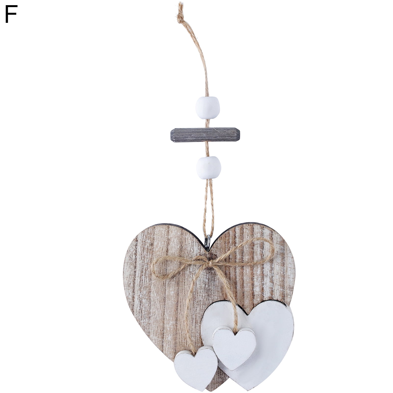 Dream Lifestyle Nice-looking Heart Pendant Romantic Wood DIY Crafts Hanging Heart  Decor Party Supplies 