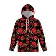 thumbnail image 2 of Sudadera con capucha con estampado 3D de flores rosas retro para hombre y mujer, jersey con estampado floral estilo Harajuku, ropa de calle informal, sudaderas con capucha, 2 of 5