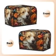 thumbnail image 3 of Kdxio Vintage Colorful Flower Puppy Print Toaster Cover Bread Machine Cover Fits for Most Standard 2 Slice Toasters,Keep Toaster Free From Dust And Fingerprint Oven Dustproof Cover, 3 of 7