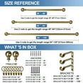 thumbnail image 2 of Urbanest Single Curtain Rod with 16 Clip Rings & Decorative Ball Finials – Classic Metal Window Drapery Rod Set, Heavy-Duty & Adjustable, 5/8" Diameter, 48" to 84", Antique Gold, 2 of 7