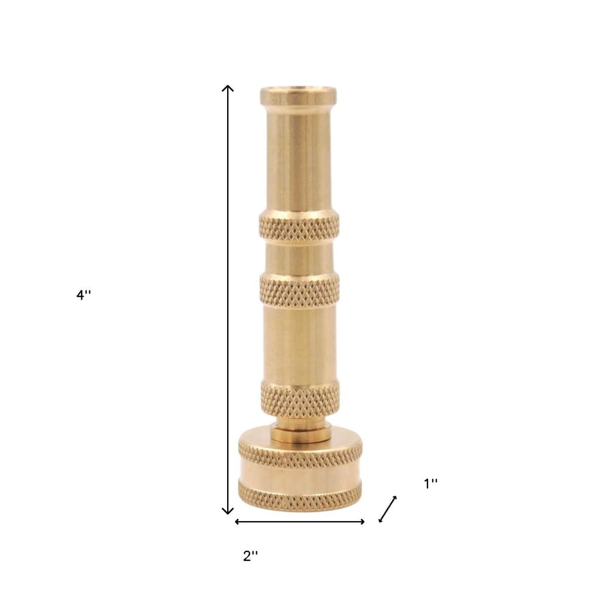 HomeRoots 554326 Brass Metal Hose Nozzle - Set of 2