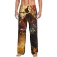 thumbnail image 2 of Picia Colorful Bull Western Man Mens Soft Woven Cotton Elastic Waistband Sleep Pajama Pant Lounge Sleep Pant With Pockets And Drawstring-XX-Large, 2 of 9