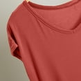 thumbnail image 3 of Lopecy-Sta Sleepwear Tops for Women Summer Home Wear Women's Solid Color Short Sleeved Base Shirt V-Neck T-Shirt Pajamas Top Short Sleeved Pajamas, 3 of 8
