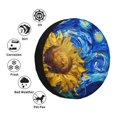 thumbnail image 4 of Balery Whimsical Sunflowers Night Sky Cubiertas para Neumáticos - Protector Resistente para Neumáticos de Camioneta, SUV, Remolque, Camper y RV-15 inch, 4 of 6