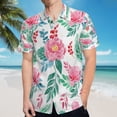 thumbnail image 5 of High Quality Hawaiian Shirts for Men Short Sleeve Aloha Beach Shirt Floral Summer Casual Button Down Shirts Blouses TRKX2D, 5 of 7