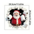 thumbnail image 3 of Leutsin Christmas Creative Wall Sticker - Funny Christmas Wall Decals,PVC Removable Winter Holiday Xmas Break Through Wall Art for Bedroom Playroom Home Windows Decor,Easy Peel and Stick, 3 of 4