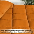 thumbnail image 3 of Superior Solid Comforter Down Alternative Bedding, Full/Queen, Dusty Orange, 3 of 13