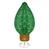 30" Green LED Lighted Retro Light Bulb Outdoor Christmas Decoration