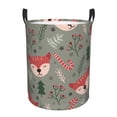 thumbnail image 1 of XMXT Collapsible Laundry Basket, Elk Hollyhock Christmas Graffiti Polyester Waterproof Laundry Hamper, 40L, 1 of 8