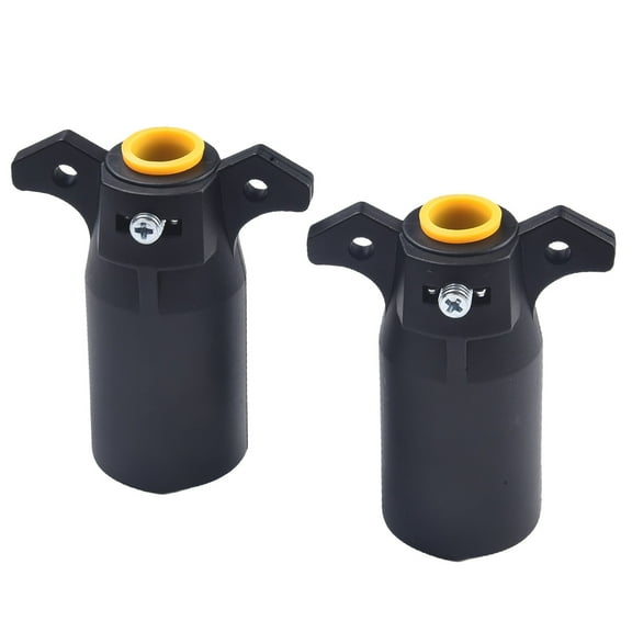 Mduoduo 7 Way Round RV Style Trailer Light Plug Connector Replacement End Blade Pin Car Accessories