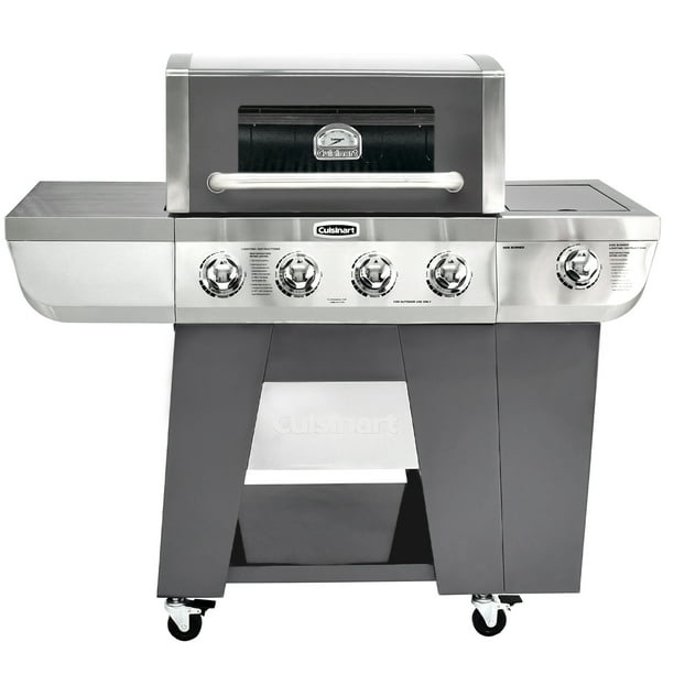 Cuisinart Deluxe FourBurner Propane Gas Grill with Side Burner