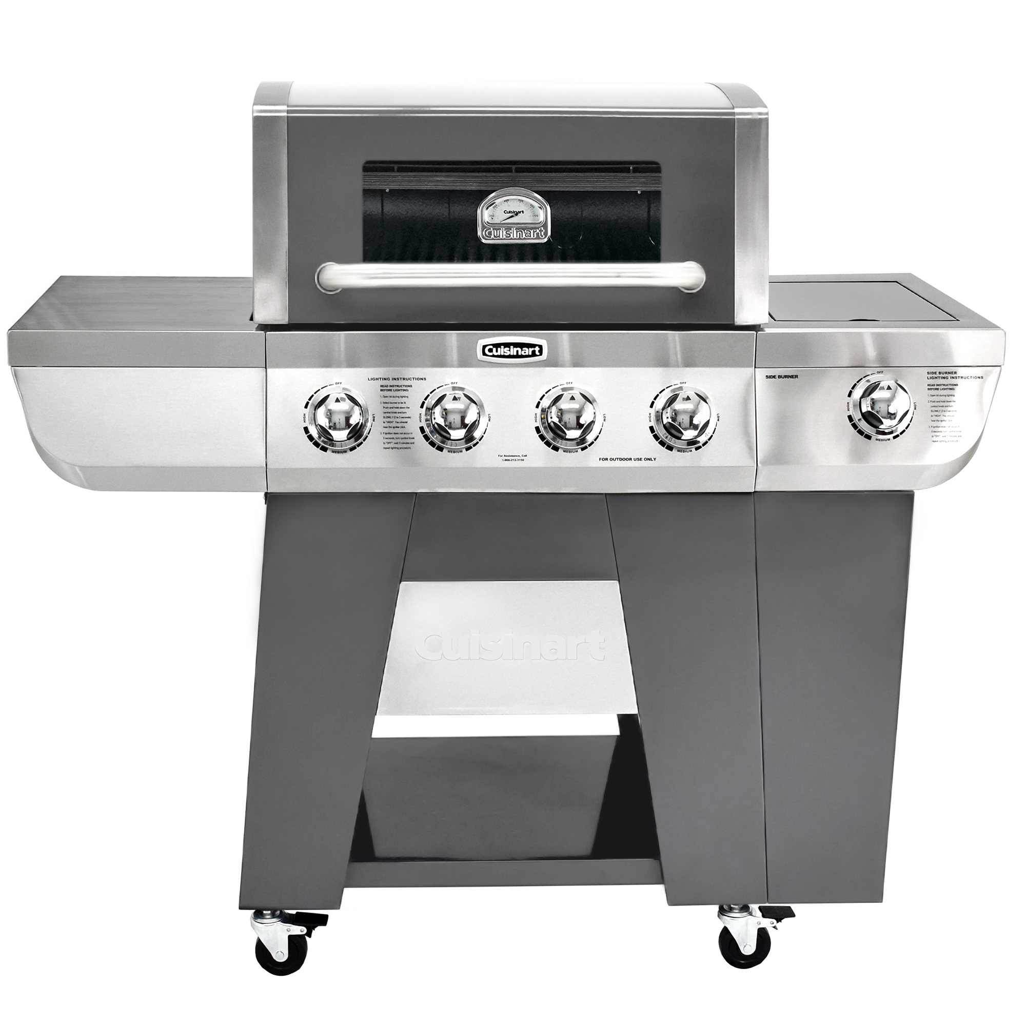 Cuisinart Deluxe 4 Burner Gas Grill with Side Burner