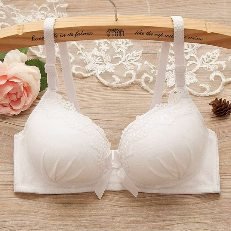 Bras For Women,Lace No Steel Ring Small Chest Gathered Adjustable
