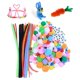 thumbnail image 3 of Assorted Color DIY Wool Toy Set for Kids Playing with Twistable Plush Sticks, 3 of 4