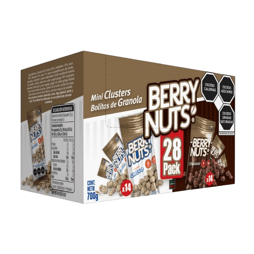 Berry Nuts 28 Pack de Cluster Yogurt Griego y Chocolate
