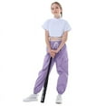 thumbnail image 5 of Rolanko Girls' Y2K Parachute Cargo Pants High Waisted Versatile Wear for Everyday School and Dance, 5 of 5