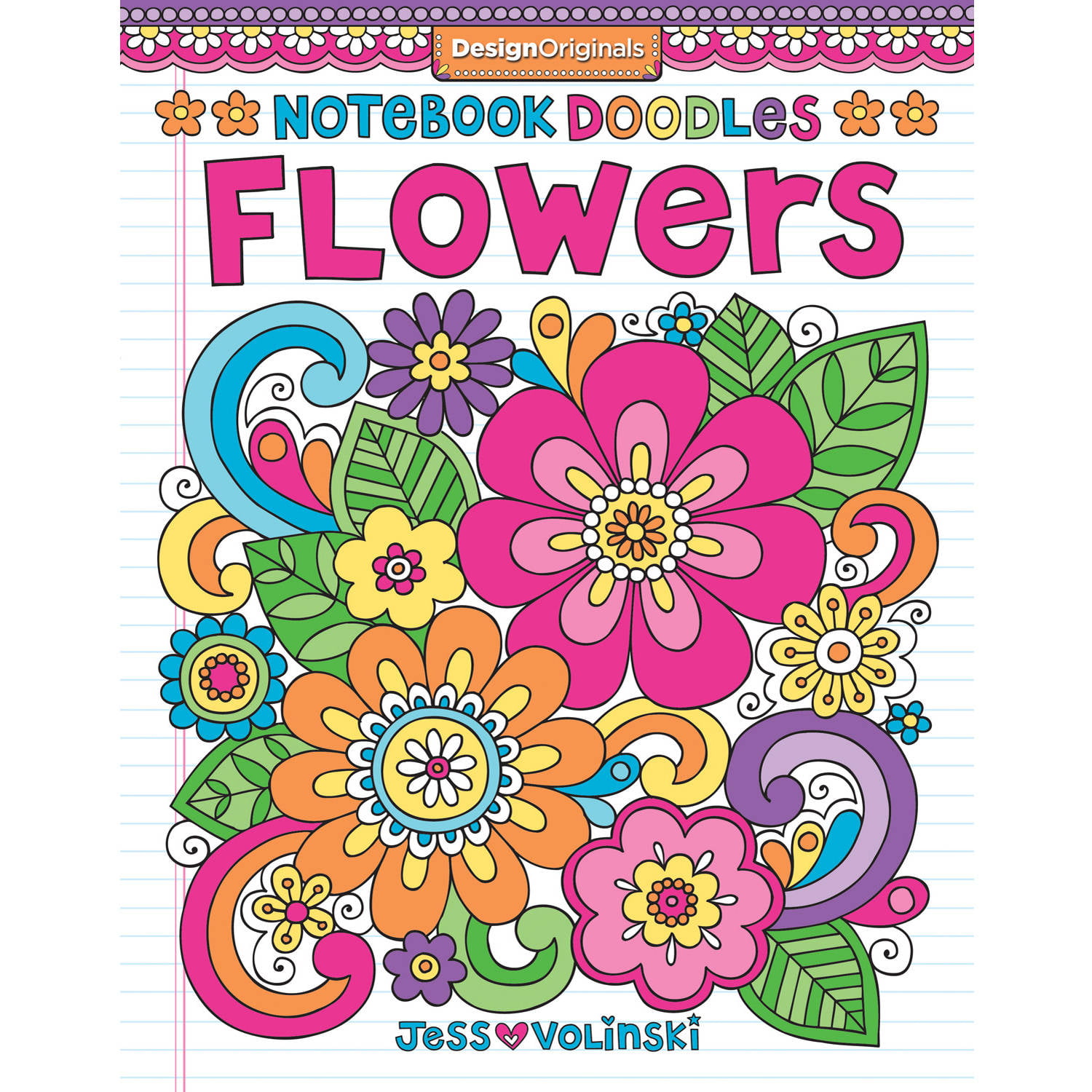 Notebook Doodles Flowers Coloring Book - Walmart.com ...