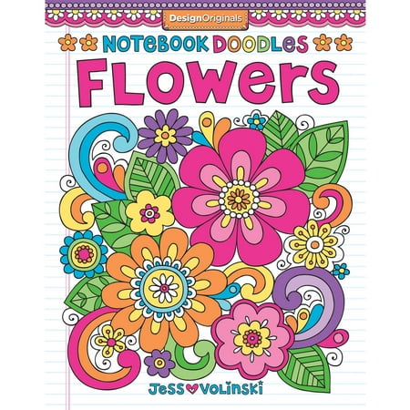 Notebook Doodles Flowers Coloring Book