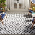 thumbnail image 2 of SAFAVIEH Courtyard Alexa Geometric Indoor/Outdoor Area Rug, Ivory/Black, 8' x 10', 2 of 12