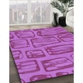 thumbnail image 3 of Ahgly Company Machine Washable Indoor Rectangle Transitional Bright Neon Pink Purple Area Rugs, 3' x 5', 3 of 7