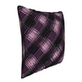 thumbnail image 3 of Velvet Rimmed Pillowcase Is Not Easy To Open Line Deformation Invisible Zipper Opening And Closing Only Pillowcase Does Not Contain Pillow Core Argyle Plaid Darkorchid_4 20"X20", 3 of 8
