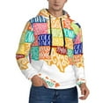 thumbnail image 2 of Rateoe USA MAP Pattern Mens Hoodie, Pullover Hooded Sweatshirt, Kangaroo Pocket Hoodie Ideal for Daily Wear, Travel and Home-3X-Large, 2 of 7