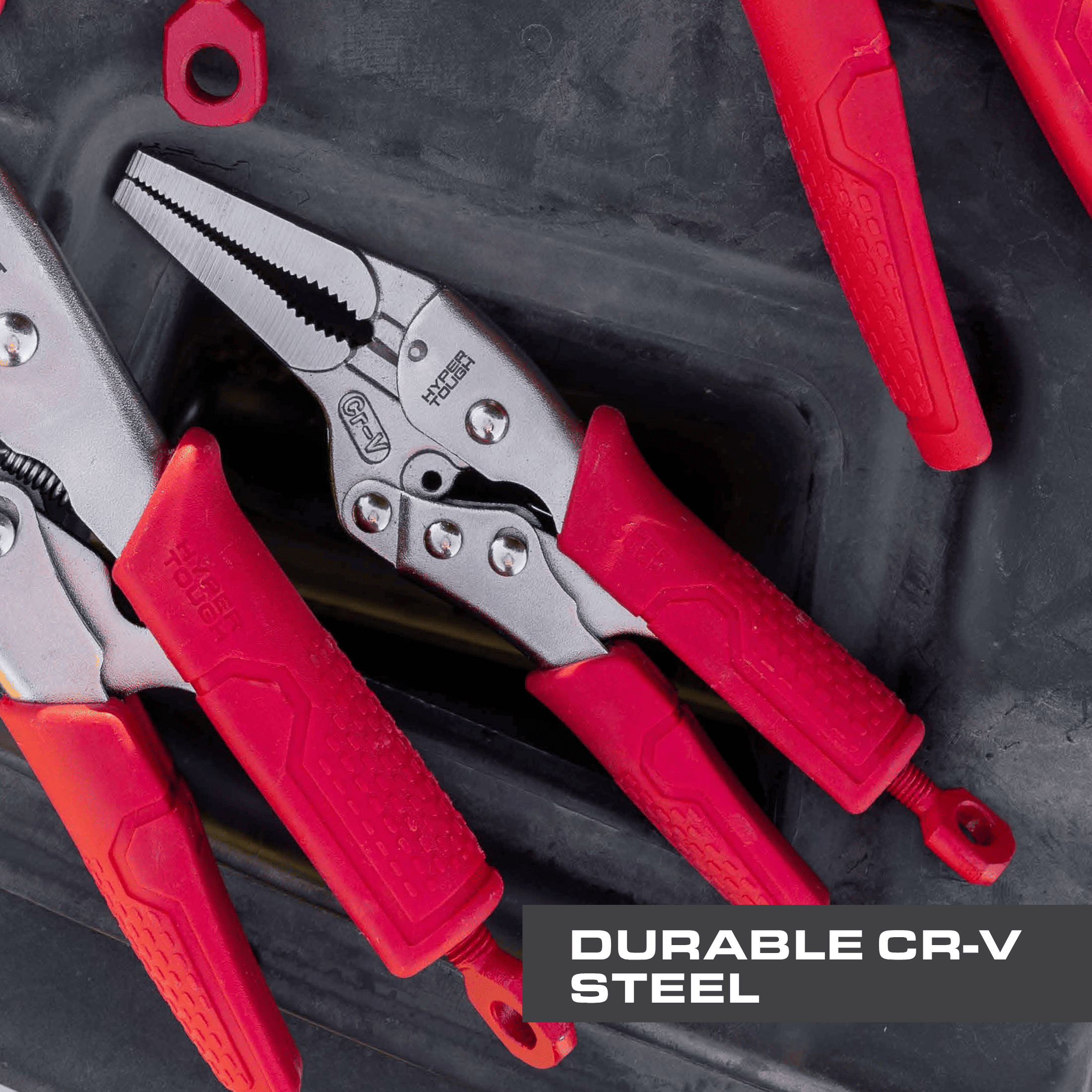 Hyper Tough 6-inch Long-Nose Locking Pliers with Triggerless