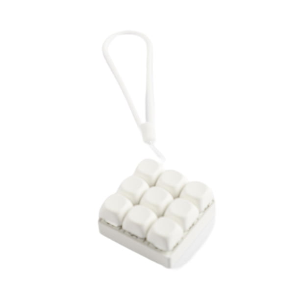 Juguete antiestrés con forma de teclado y cordón de silicona. Práctica cadena para teléfono, ligera y funcional. E