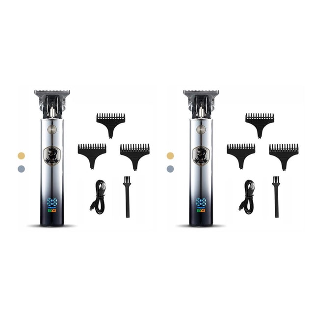 Qarigey Cortapelos eléctrico recargable profesional ajustable recortadora pantalla Digital viaje salón peluquero afeitadora regalo para hombres Type1 NO1 Qarigey CBP277030