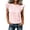 A-Pink, variant on Flutter Sleeve Tops for Women Crewneck Shirt Summer Shirt Plus Size Embroidery Eyelet Casual Clothes White L