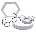 thumbnail image 2 of Unisex Retro Round Frame Clear Lens Designer Mens Womens Vintage Eyeglasses Metal Glasses, 2 of 5