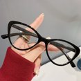 thumbnail image 1 of Gafas retro de estilo coreano con montura de ojo de gato, gafas planas, gafas antiazules para mujer, 1 of 6