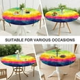 thumbnail image 7 of Colorful Tie Dye Pattern Round Fitted Tablecloth with Elastic Edge,Dining Table Cover Waterproof,Outdoor Round Tablecloth for Camping,Dining,Indoor and Outdoor, 7 of 7