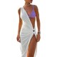 thumbnail image 2 of VISgogo Vestido de fiesta para mujer, sin mangas, con un solo hombro, con hendidura hueca, para cóctel, playa, vestido largo VISgogo  moda, 2 of 9