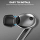 thumbnail image 5 of 3 Pairs For Samsung Galaxy Buds3 Pro Silicone Ear Tips Bluetooth Earbuds Caps, Size: S + M + L, 5 of 5