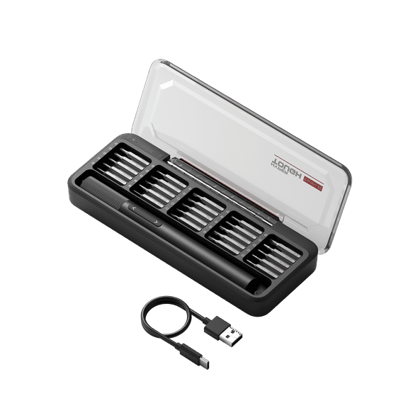 Hyper Tough 26-Piece Cordless Precision Screwdriver Set, 4V Rechargeable, Black