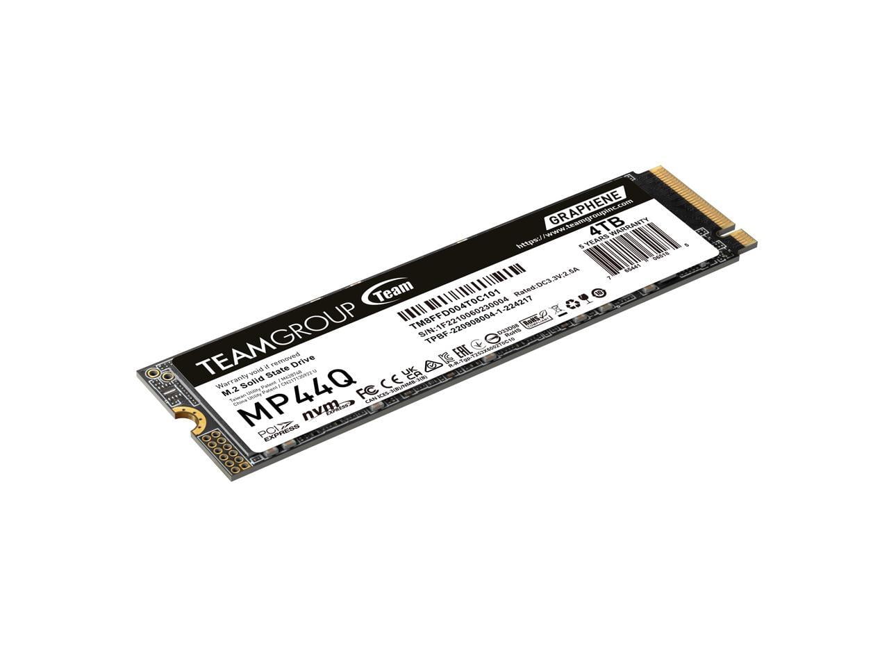 TEAMGROUP MP44Q 4TB PCIe Gen4 x4 M.2 2280 SSD Laptop & Desktop & NUC & NAS compatible, Speed up to 7400MB/s (TM8FFD004T0C101)