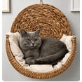 thumbnail image 4 of Handwoven Cat Beds, Rustic Hand‑Braided Wall Cat Perch Decorative Pet Bed for Home Interior, 4 of 6