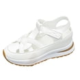 thumbnail image 6 of Platform Sneakers for Women Closed Toe Strappy Sandals Comfortable Arch Support Footbed Nonslip Walking Shoes Brown Size 9.5, 6 of 6
