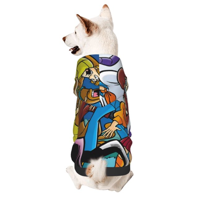 Zufioo Scooby-Doo Sweat à Capuche Imprimé pour Animaux de Compagnie, Adapté aux Petits Chiens Chandail à Capuchon Vêtements-TP